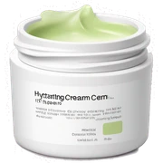 hydrating cream pot with label sticker