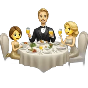 luxury dinner sticker
