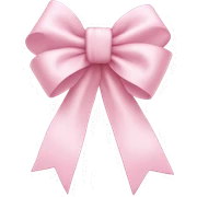 Light pink, big, bow sticker