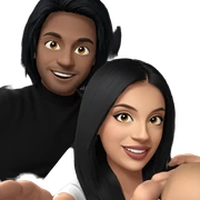 smiling couple in car sticker