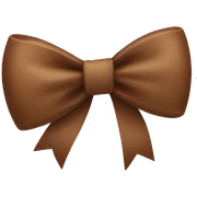 Brown bow  sticker