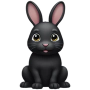 Black bunny sticker