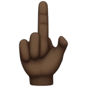 Middle black finger sticker