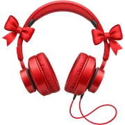 headphones with a bow  sticker