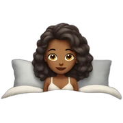 Girl in bed sticker