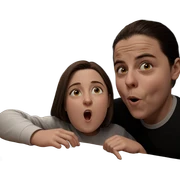 realistic girl and boy scene sticker