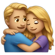 A couple hug sticker