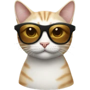 Cat with sunglasses sticker