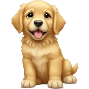 Baby golden retriever sticker