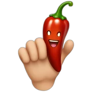middle finger chilli sticker