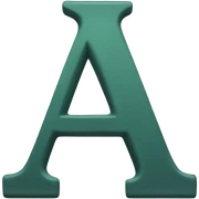 letter A sticker