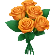 Orange rose bouquet  sticker