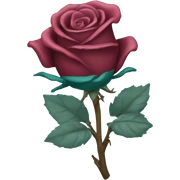 Teal iOS dead rose emoji sticker