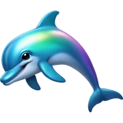 Iridescent dolphin sticker