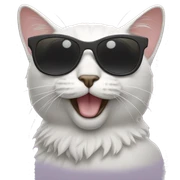 Cat with sunglasses sticker