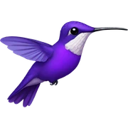 Violet hummingbird sticker