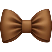 brown bow  sticker