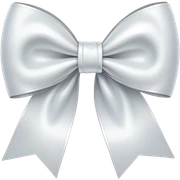 white satin bow sticker