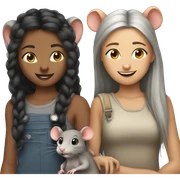 Rats girls together  sticker