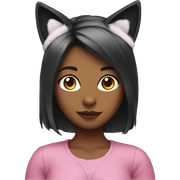 girl wearing cat ears  sticker