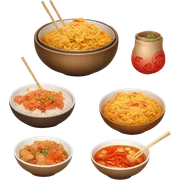 Oriental traditional food sticker