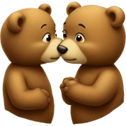 Kissing bears sticker