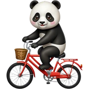 Panda on a bike  sticker
