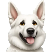 White German shepherd  sticker