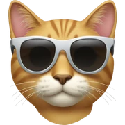 Cat with sunglasses sticker