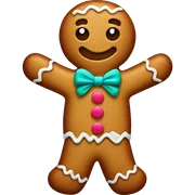 gingerbread man with a bow  sticker