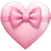 Light pink heart with bow sticker