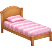 Pink twin bed sticker