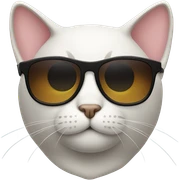 Cat with sunglasses sticker