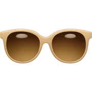 Beige glasses sticker