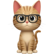 cat with glasses  sticker
