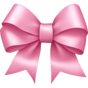 light pink ribbon bow sticker