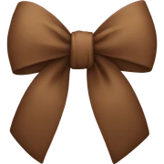 Brown bow sticker