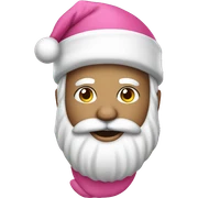 Pink santa sticker
