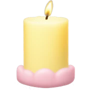 Pastel yellow candle sticker