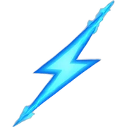 blue lightning sticker