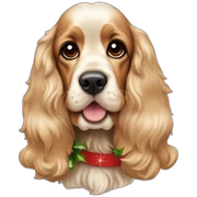 cute christmas cocker spaniel  sticker