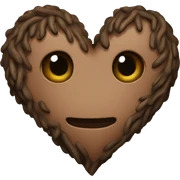 Brown forest heart sticker