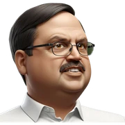 realistic portrait of male glasses sticker