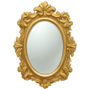 golden detailed mirror  sticker