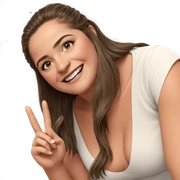 realistic portrait of smiling girl sticker