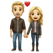 cute couple acts sticker