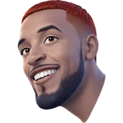 smiling boy with red hair sticker