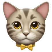 cat with a bow sticker