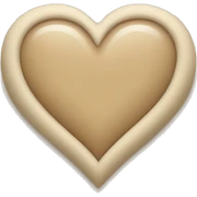 Beige heart  sticker
