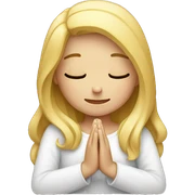 Blonde girl praying sticker